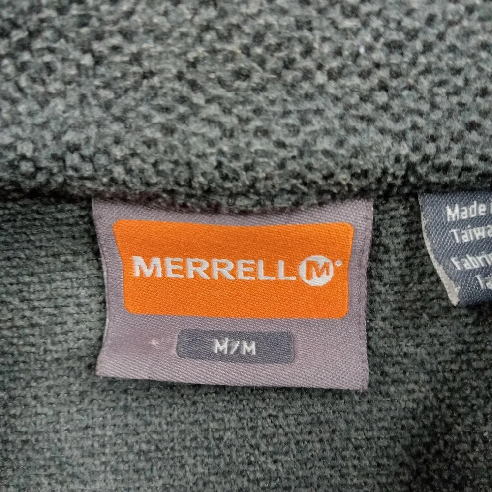 Merrell Pullover Mens Medium Gray‎ 1/4 Zip Long Sleeve Fleece Hiking Top